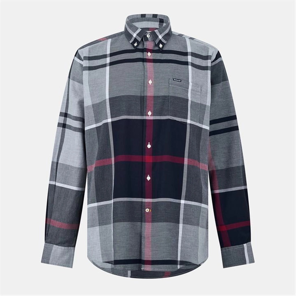 Barbour Men's Long Sleeve Patterned Shirt - Blue