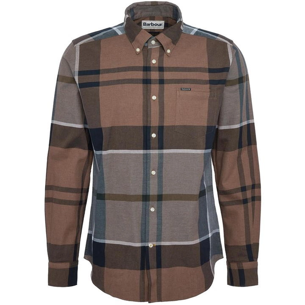 Barbour Men's Long Sleeve Patterned Shirt - Brown
