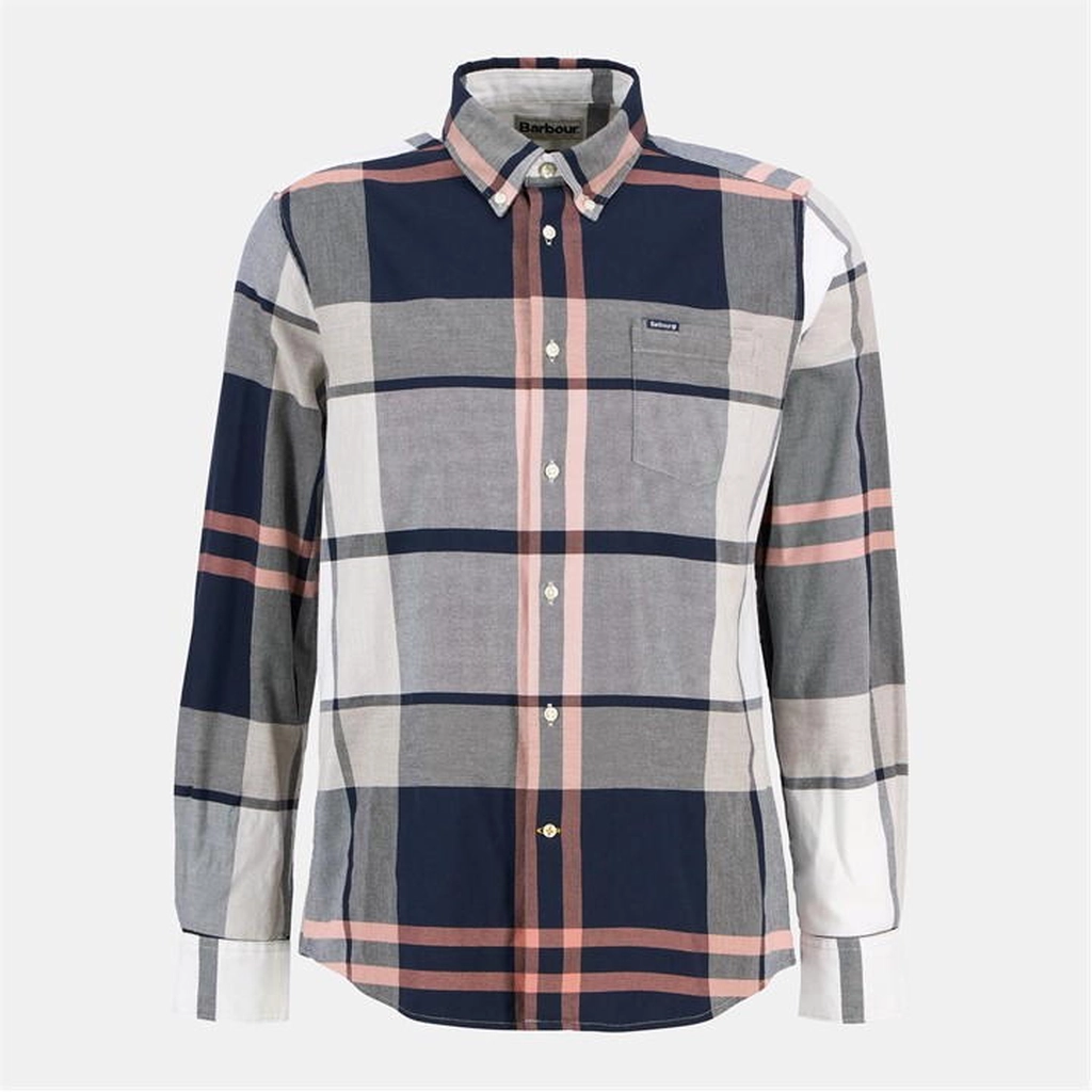 Barbour Men's Long Sleeve Patterned Shirt - Grey