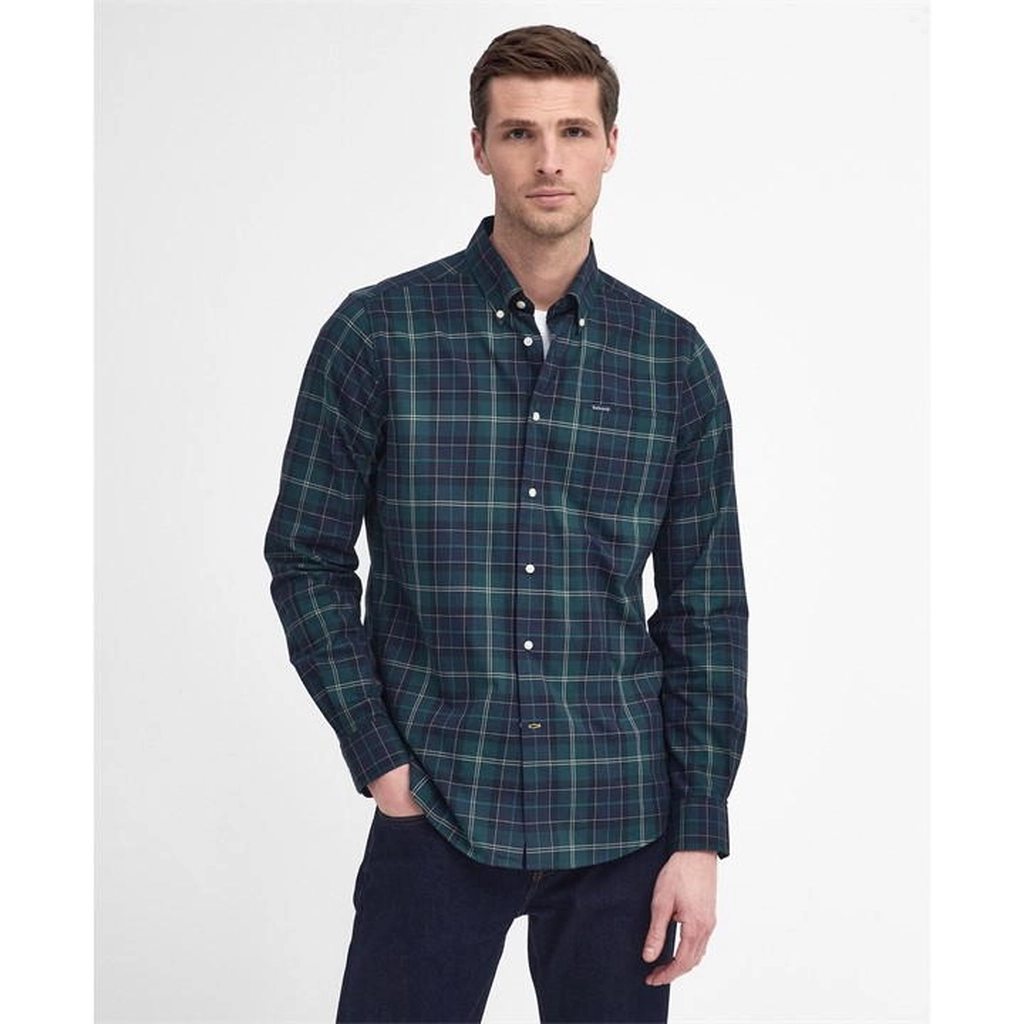 Barbour Men's Long Sleeve Tartan Check Shirt - Green