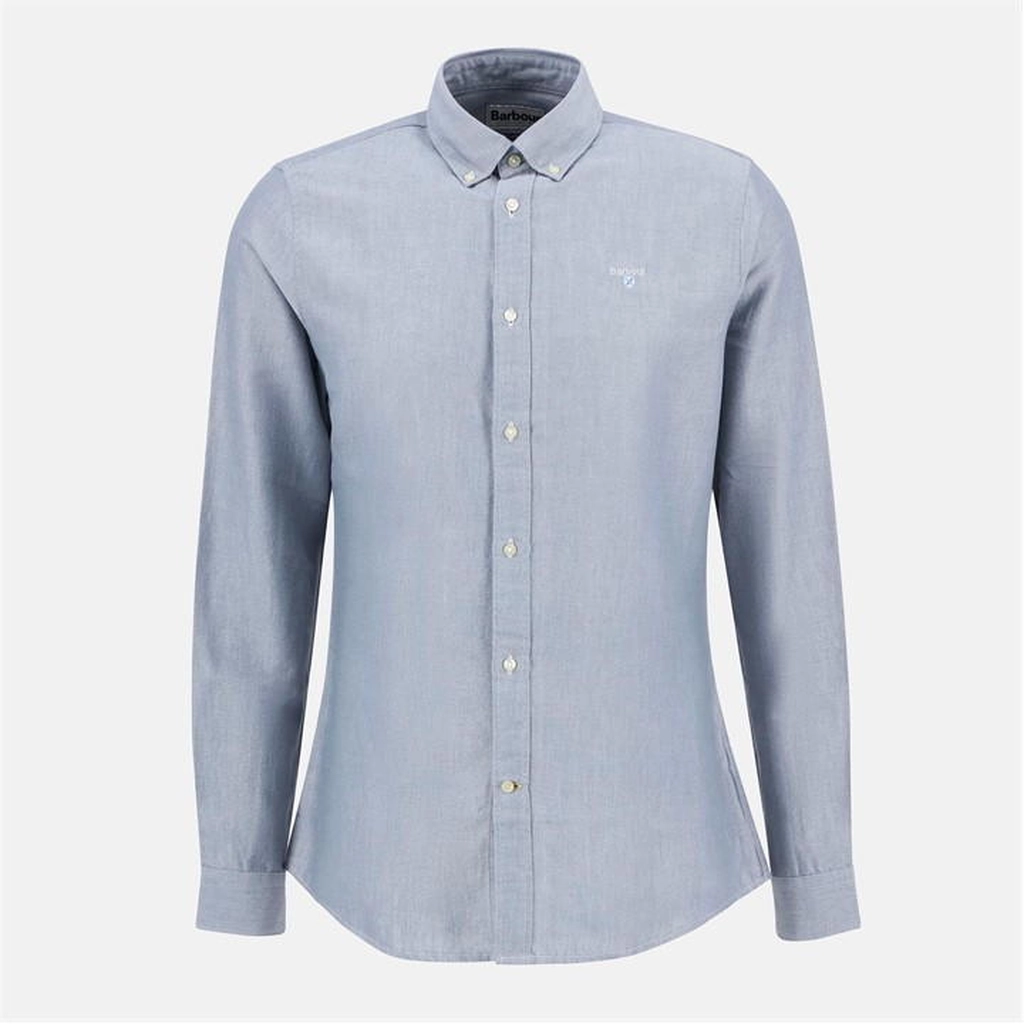 Barbour Men's Oxford Button-down Plain Shirt - Blue