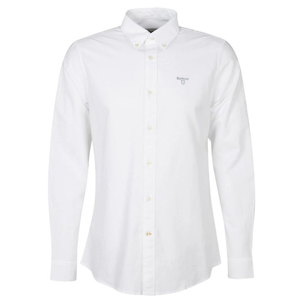 Barbour Men's Oxford Button-down Plain Shirt - White