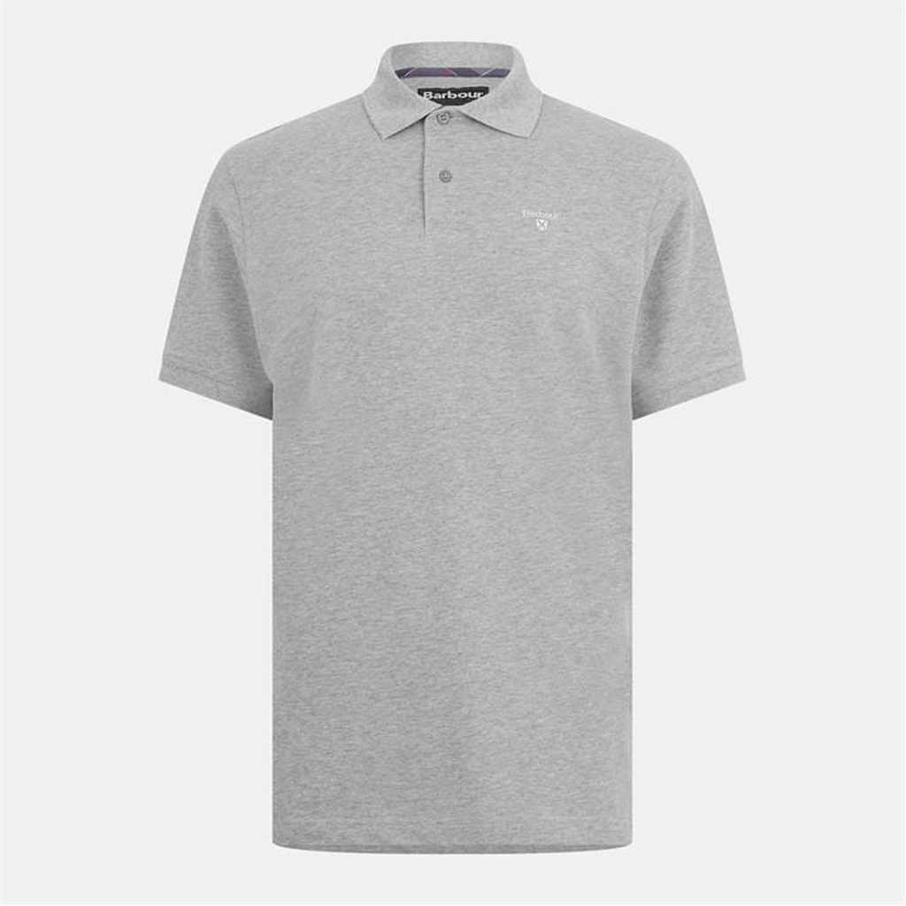 Barbour Men's Tartan Pique Polo Shirt - Grey