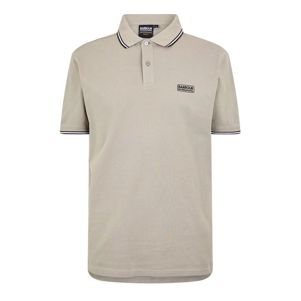 Barbour Men's Tipped Short Sleeve Polo Shirt - Beige