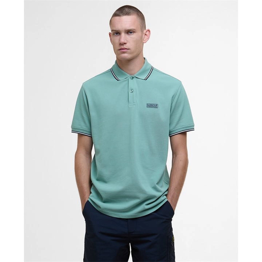 Barbour Men's Tipped Short Sleeve Polo Shirt - Green