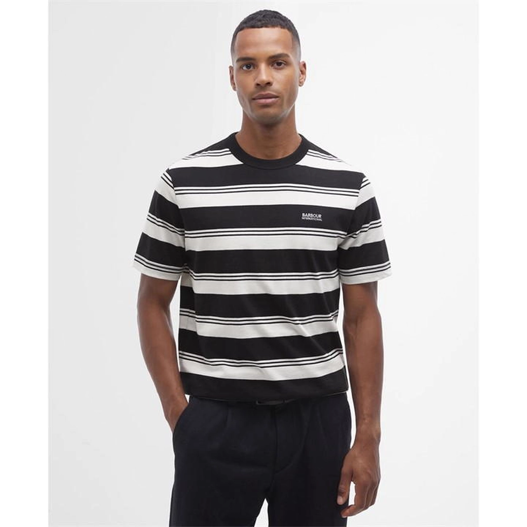 Barbour Nelson Striped T-Shirt - Black