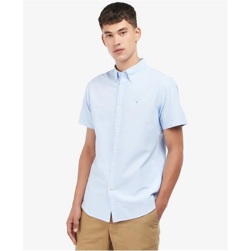 Barbour Oxford Short Sleeve Tailored Shirt - Blue