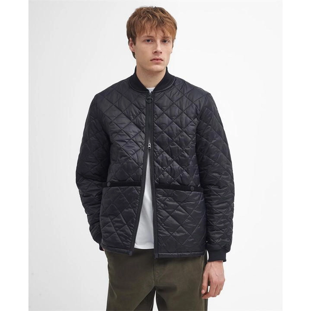 Barbour Re-Engineered Liddesdale Quilted Bomber Jacket - Black