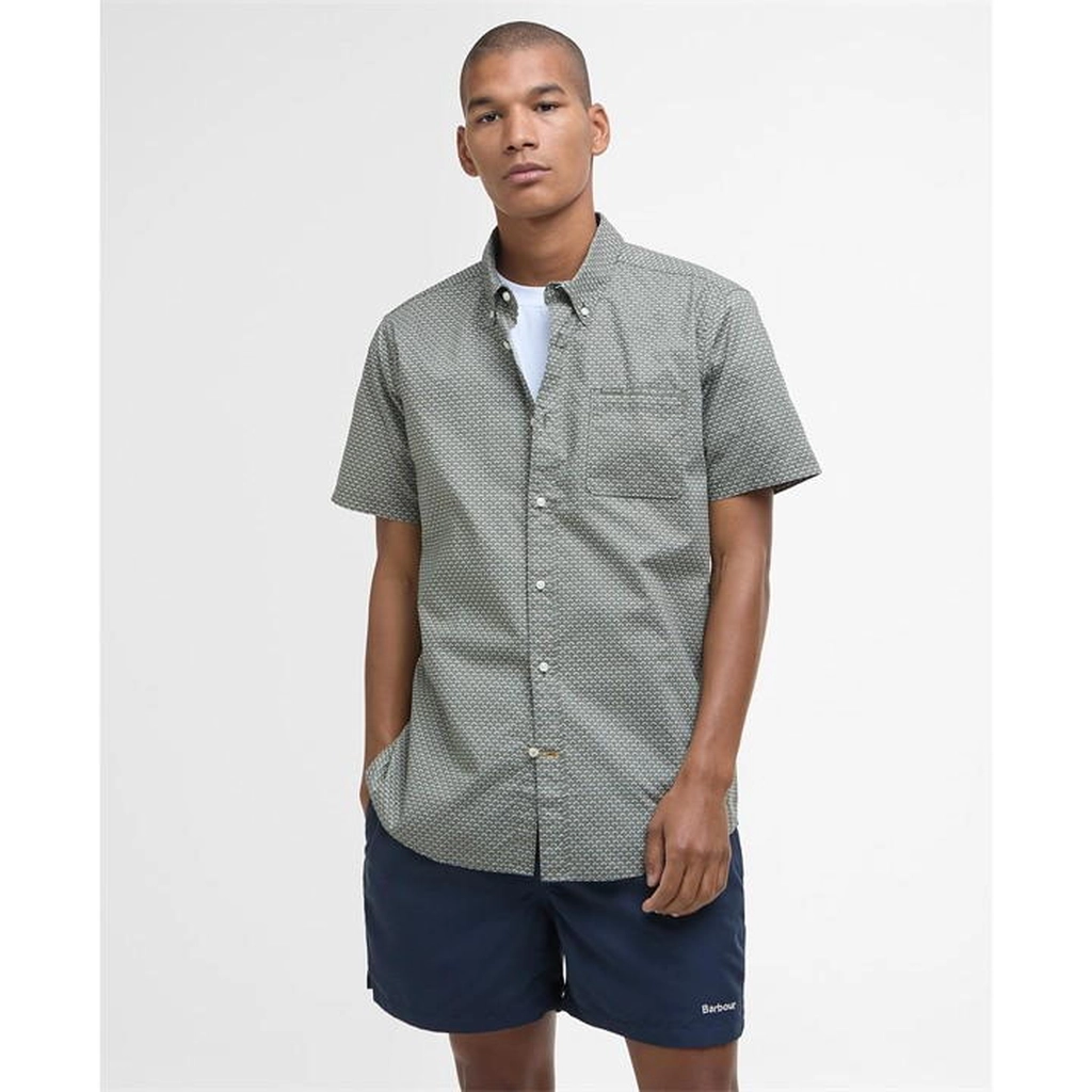 Barbour Shell Tailored Short Sleeve Shirt - Green