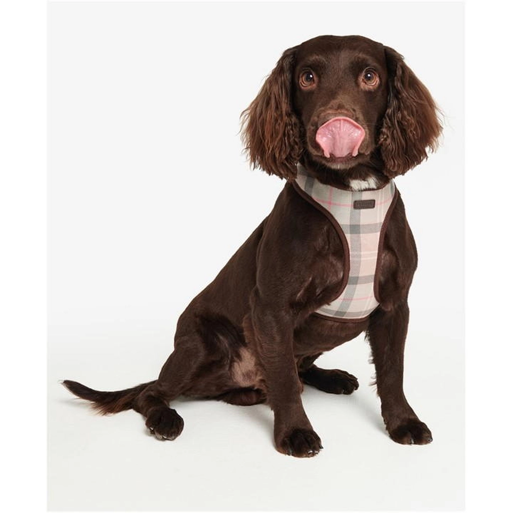 Barbour Tartan Dog Harness - Pink