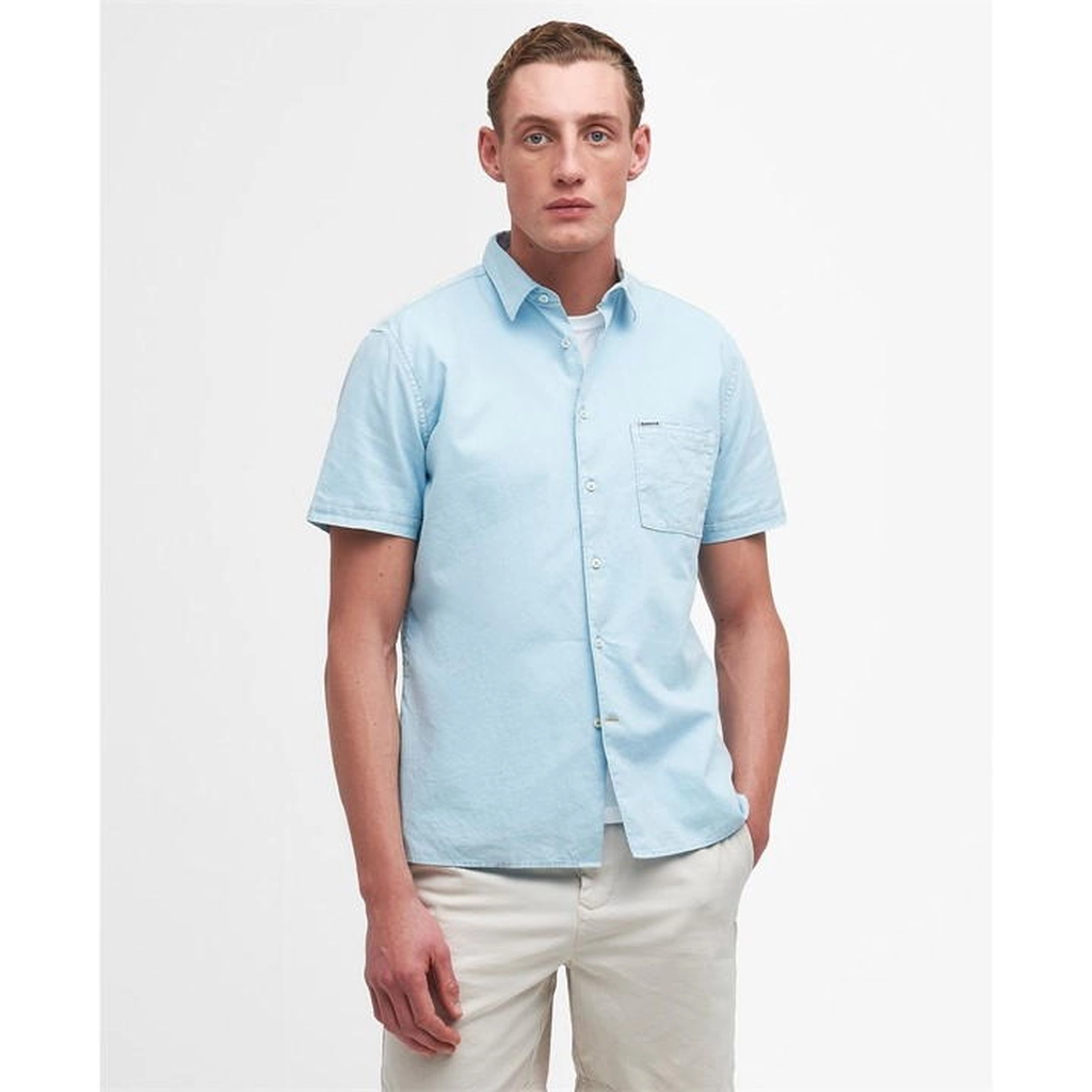 Barbour Terra Dye Regular Short Sleeve Shirt - Blue