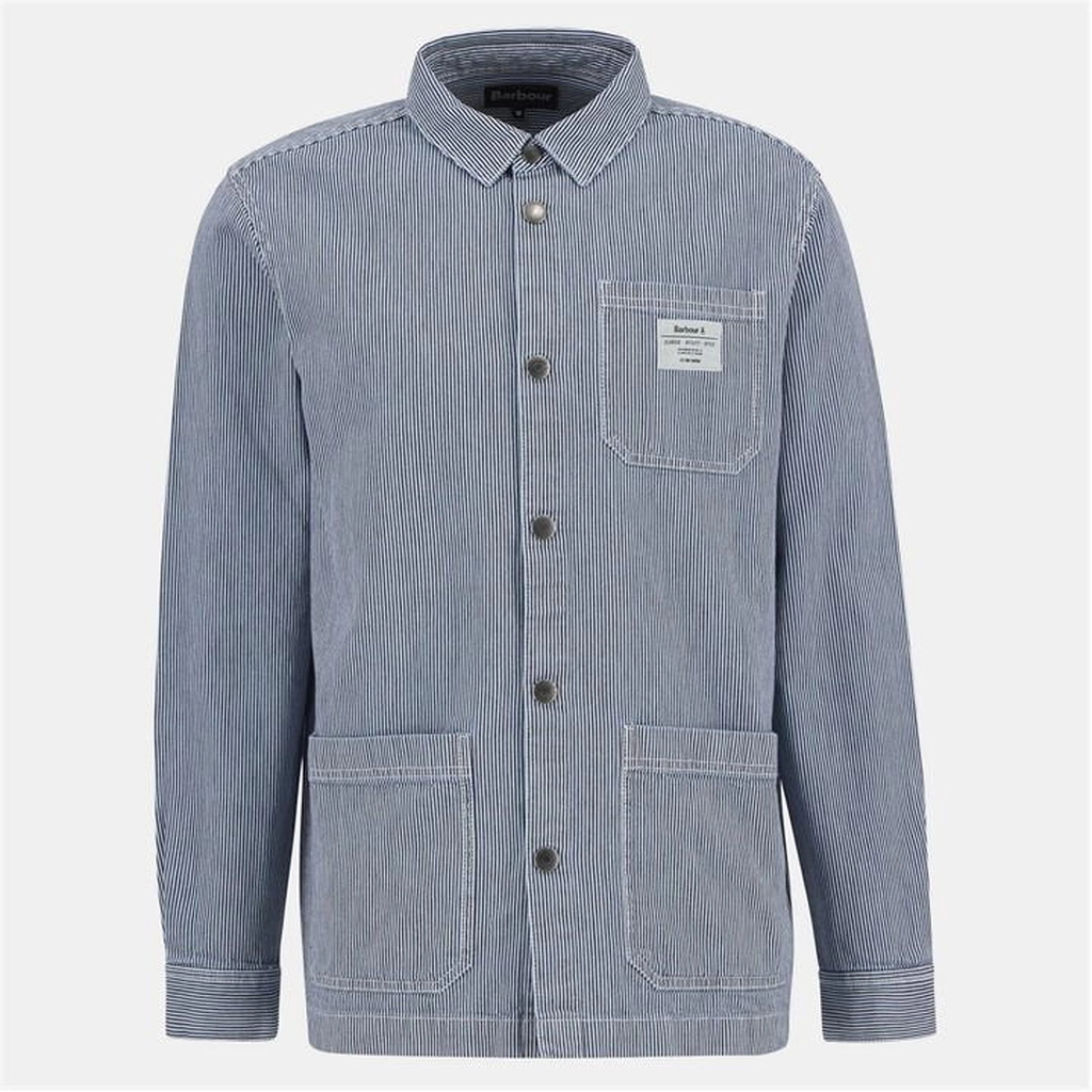Barbour Tindale Striped Overshirt - Blue