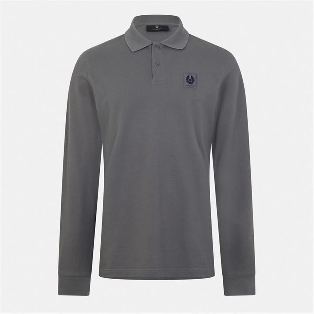 Belstaff Long Sleeved Polo Shirt - Grey