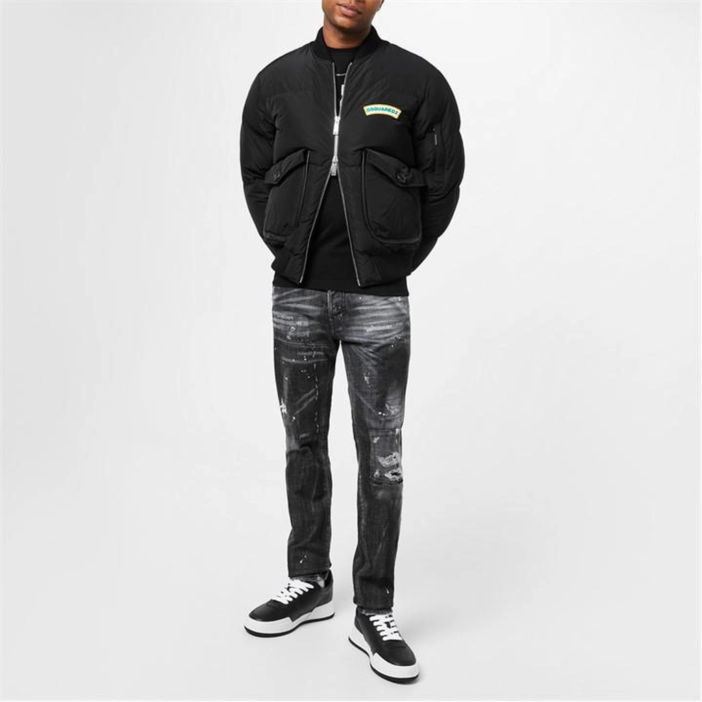 Dsquared2 Padded Bomber Jacket - Black