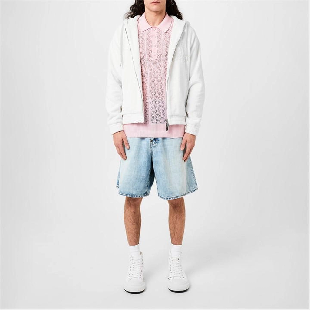 Dsquared2 Cool Raglan Fit Zipped Sweat - White