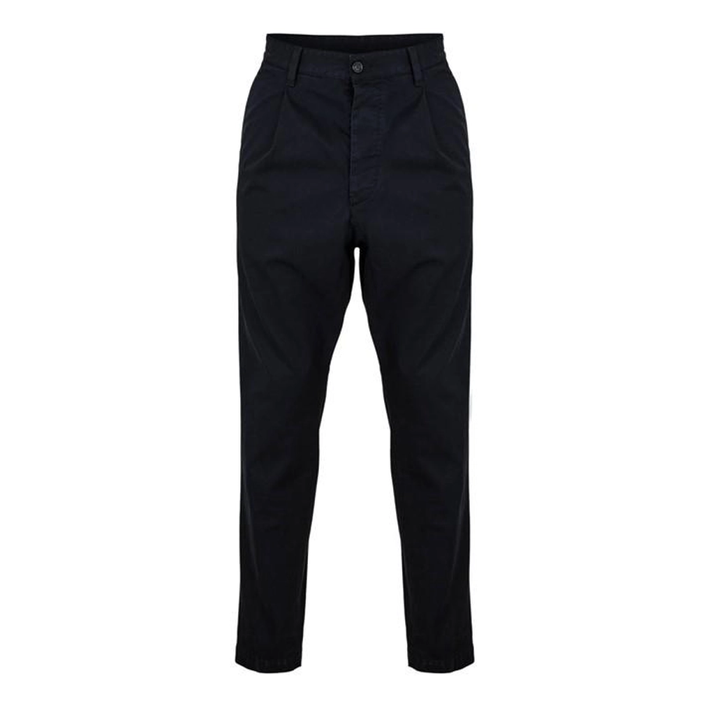 Dsquared2 One Pleat Cotton Pant - Black