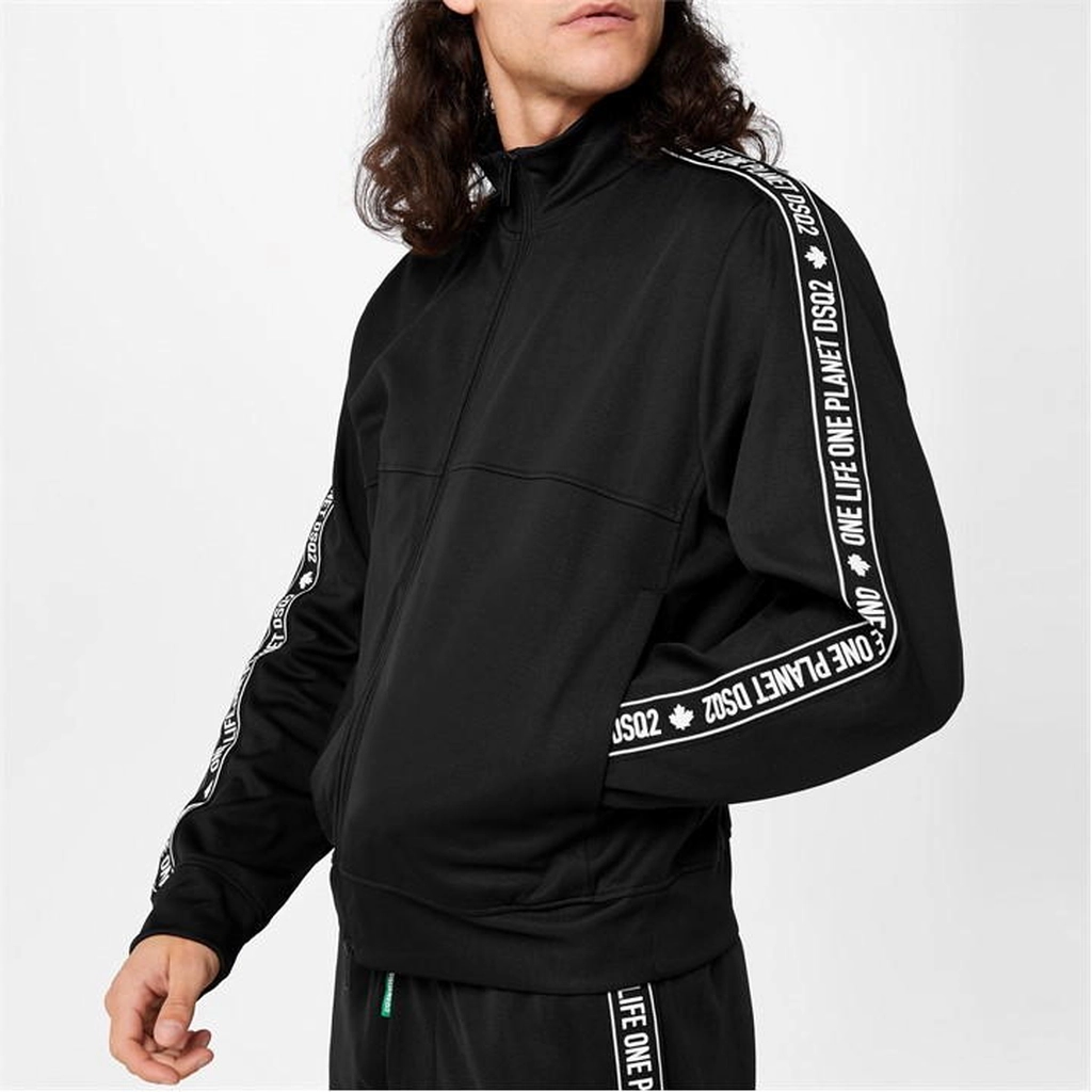 Dsquared2 One Life One Planet Tape Tack Jacket - Black