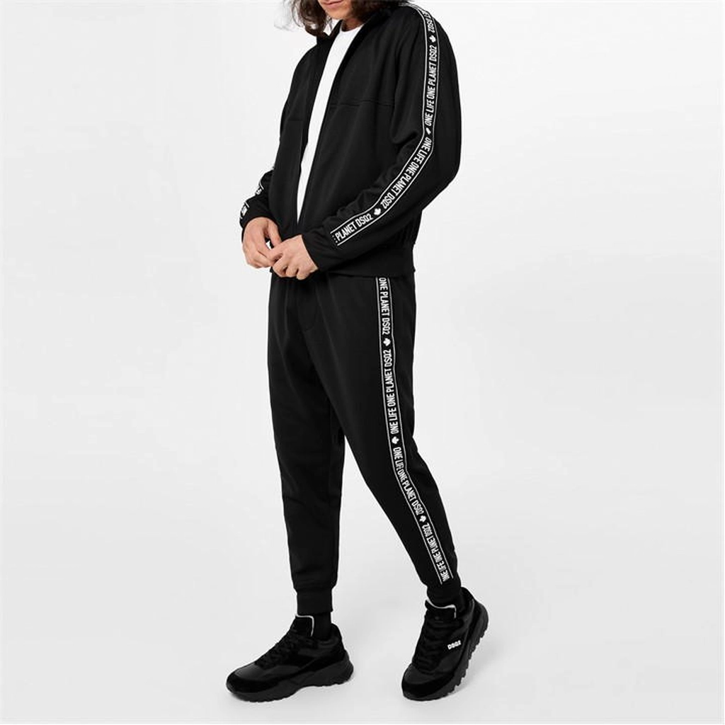 Dsquared2 One Life One Planet Tape Tack Jacket - Black