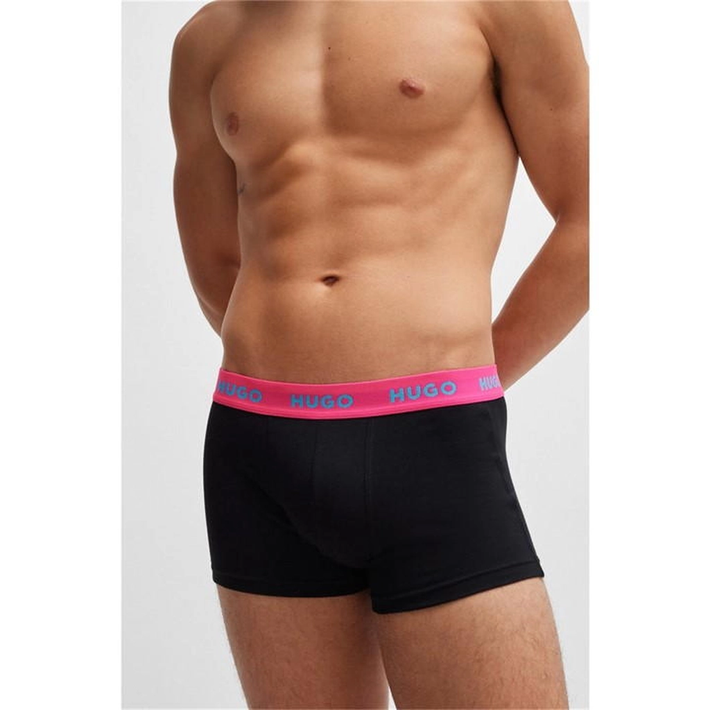 Hugo 3 Pack Boxer Shorts - Black