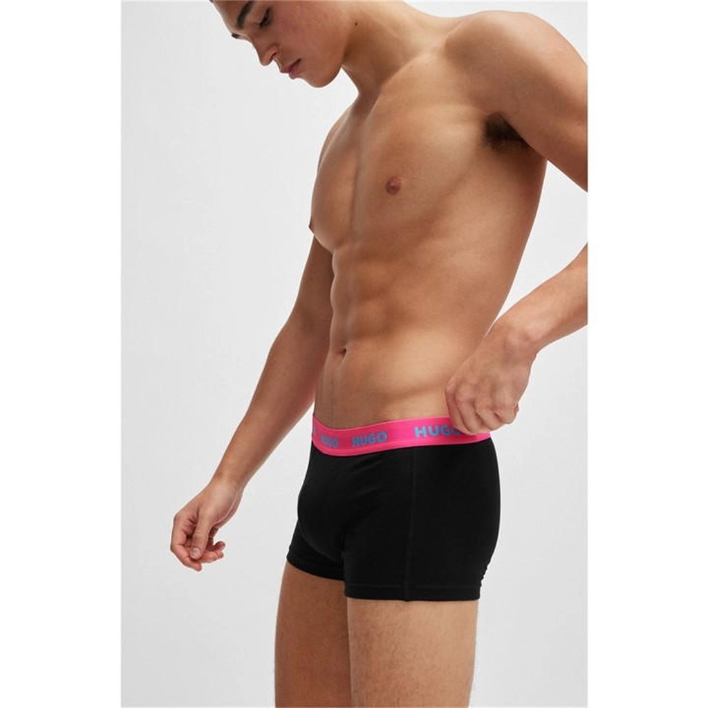 Hugo 3 Pack Boxer Shorts - Black