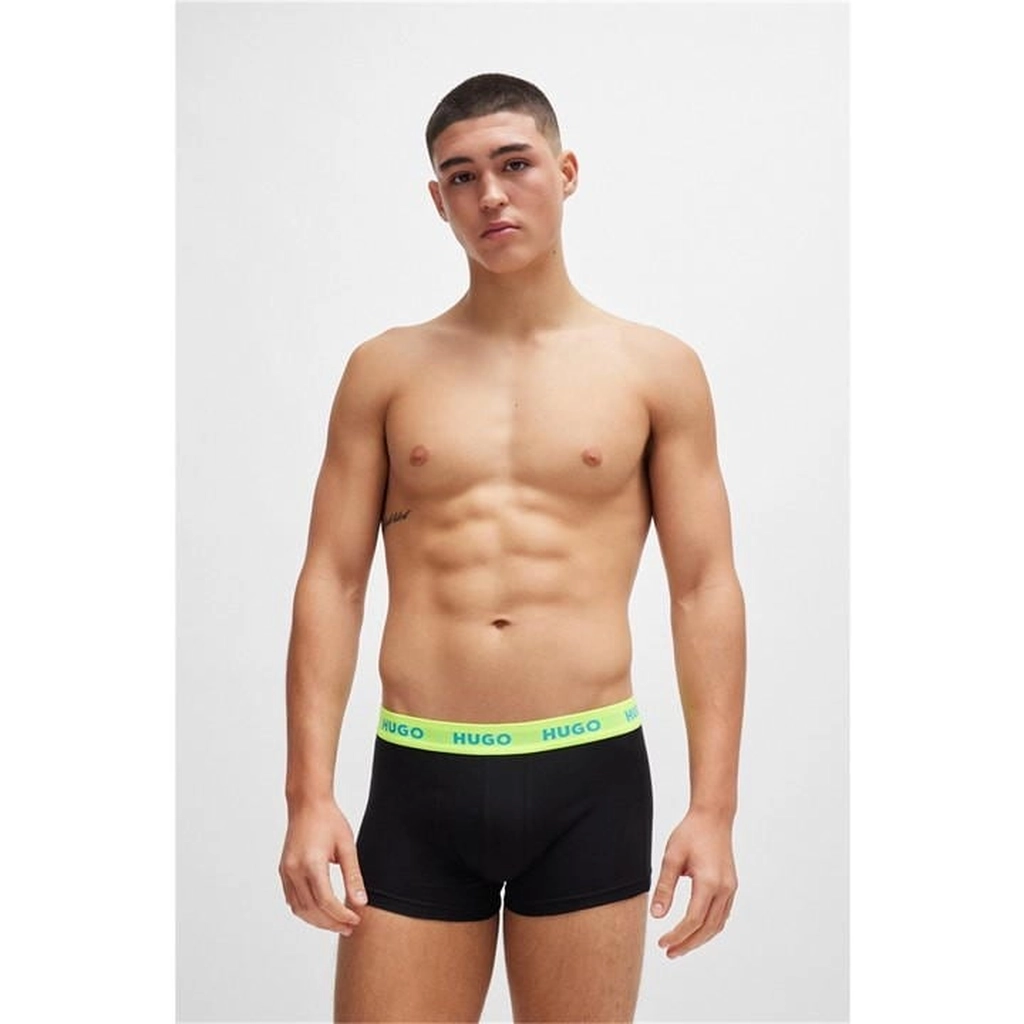Hugo 3 Pack Boxer Shorts - Black