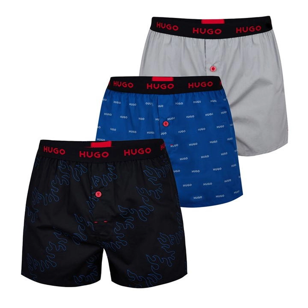 Hugo Woven Boxer Triplet 10251717 0 - Blue
