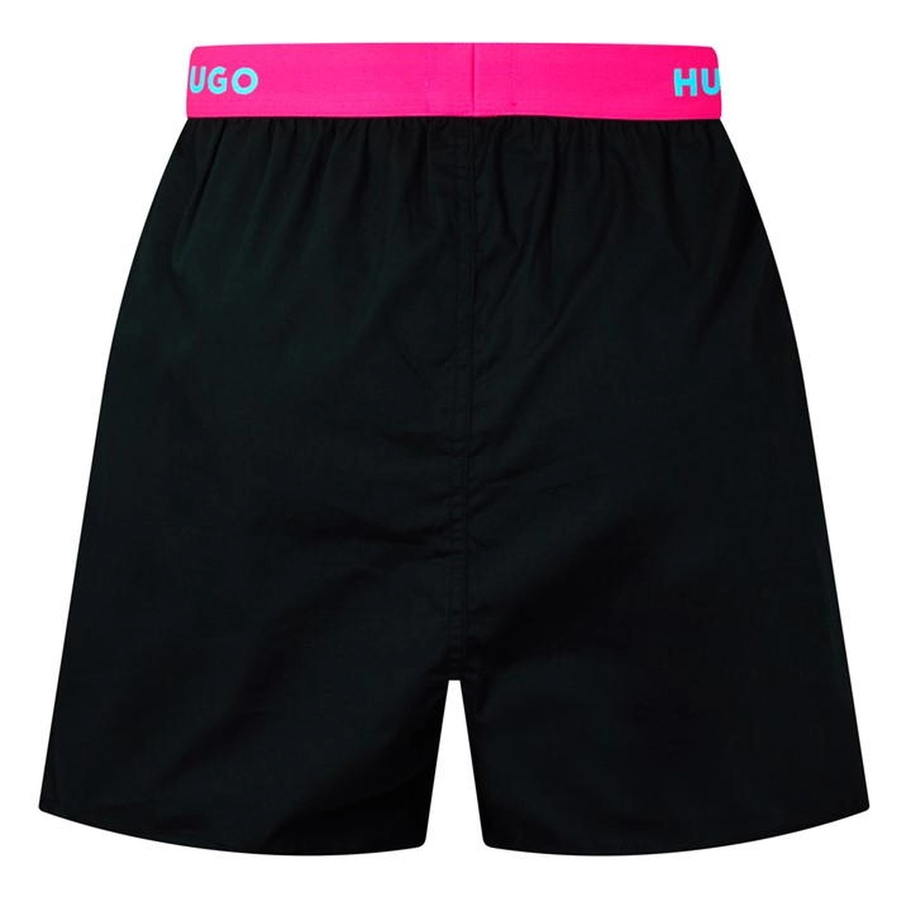 Hugo 2 Pack Woven Boxers - Black