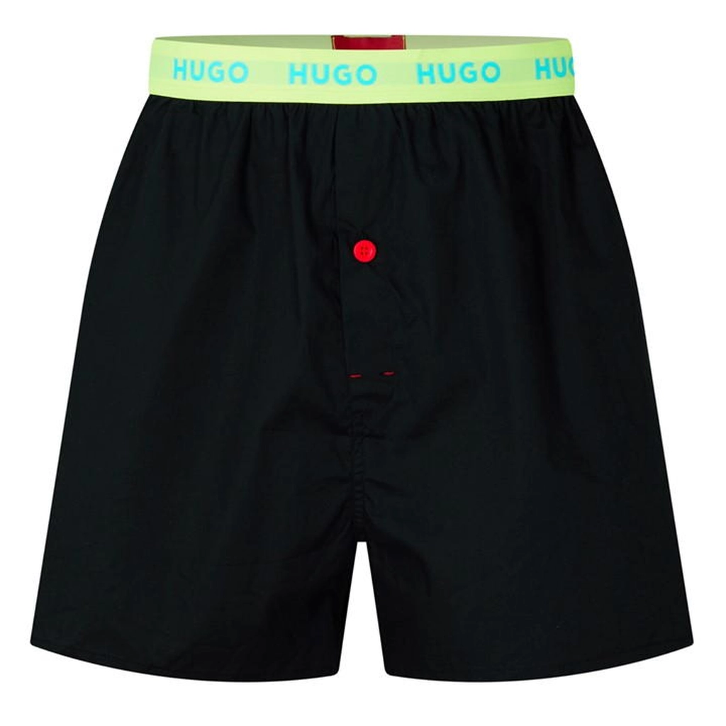 Hugo 2 Pack Woven Boxers - Black