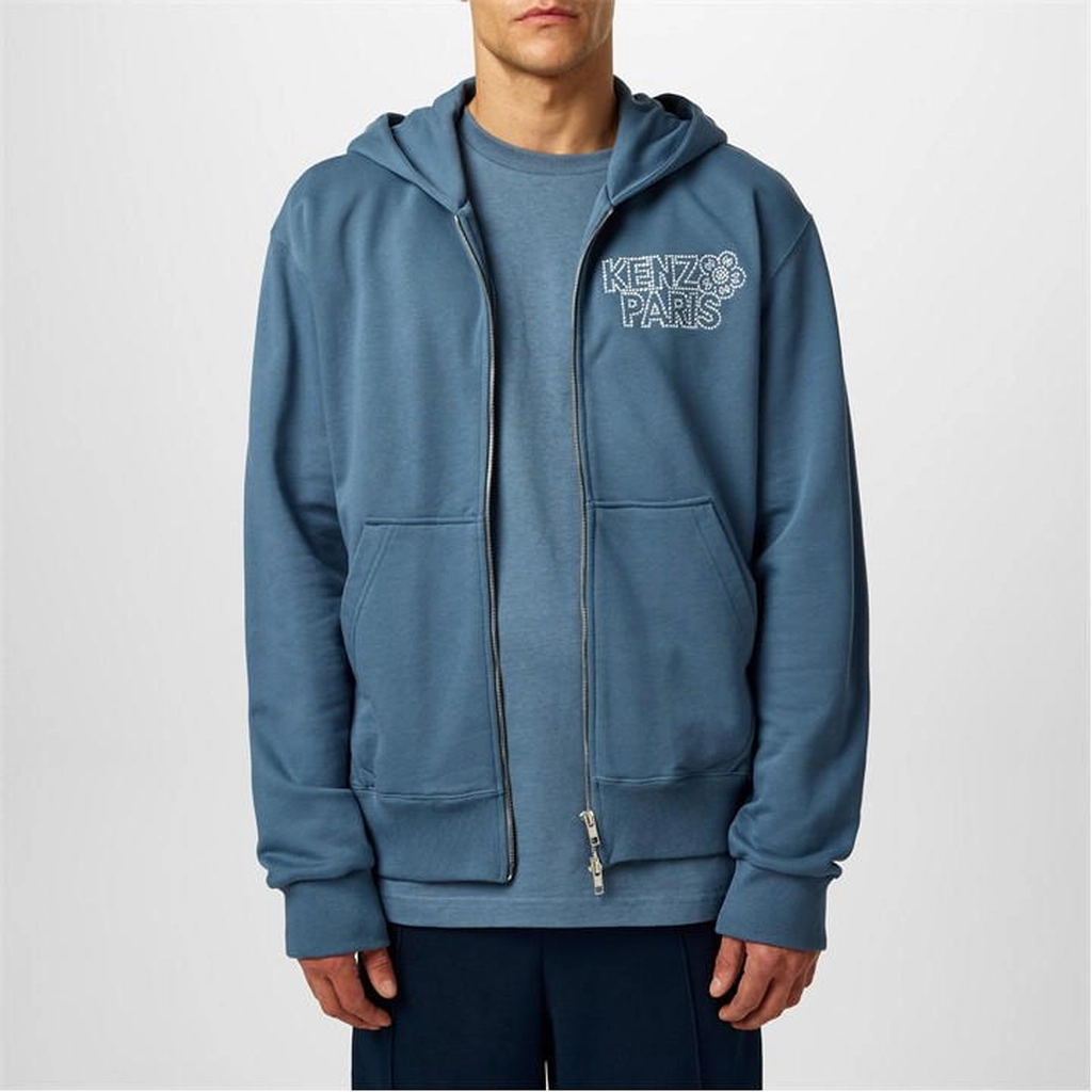 Kenzo Constellation Embroidered Hoodie - Blue