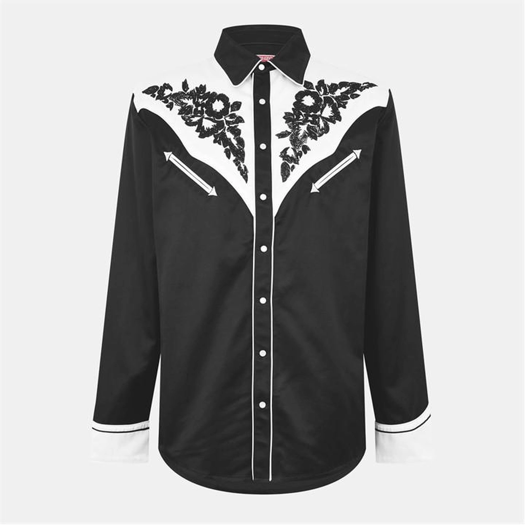 Kenzo Flral Ls Shirt - Black
