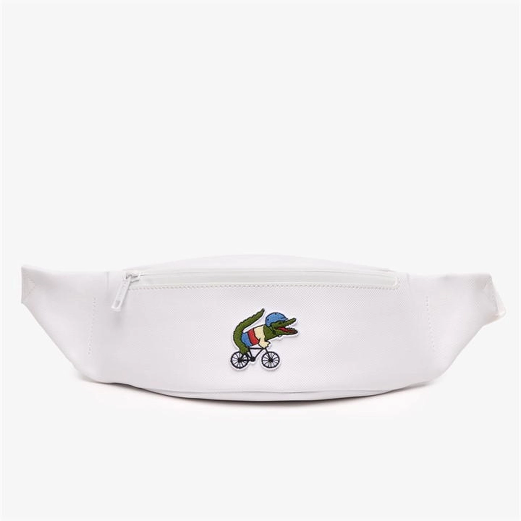 Lacoste Netflix Croc Print Waist Bag - White