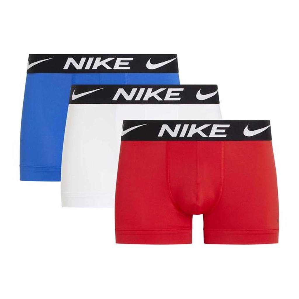 Nike Dri-FIT Essential Micro 3 Pack Boxer Trunks - Red white blue