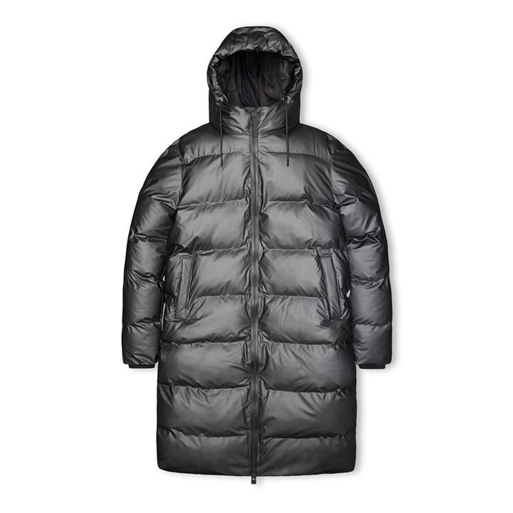 RAINS Long Puffer Jacket - Grey