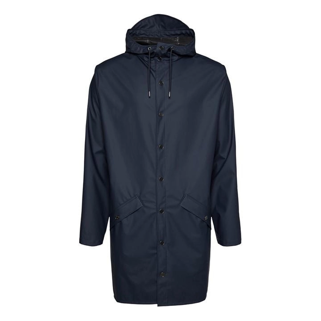 RAINS Long Rain Jacket - Blue