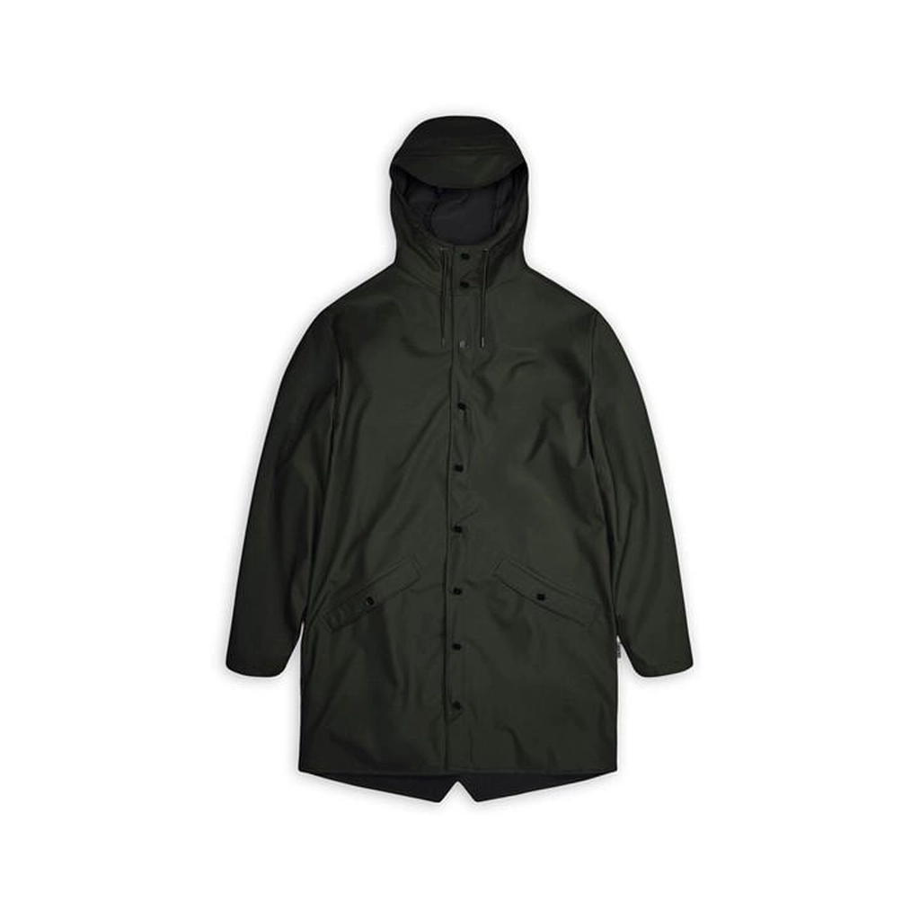 RAINS Long Rain Jacket - Green