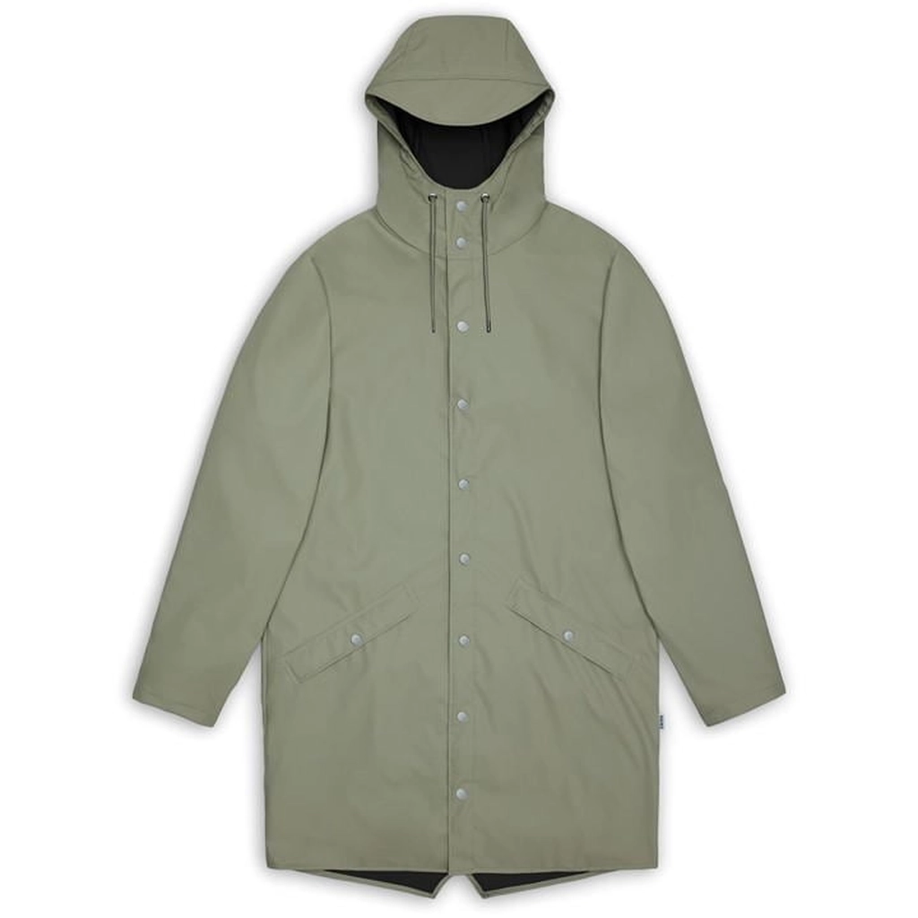RAINS Long Rain Jacket - Green