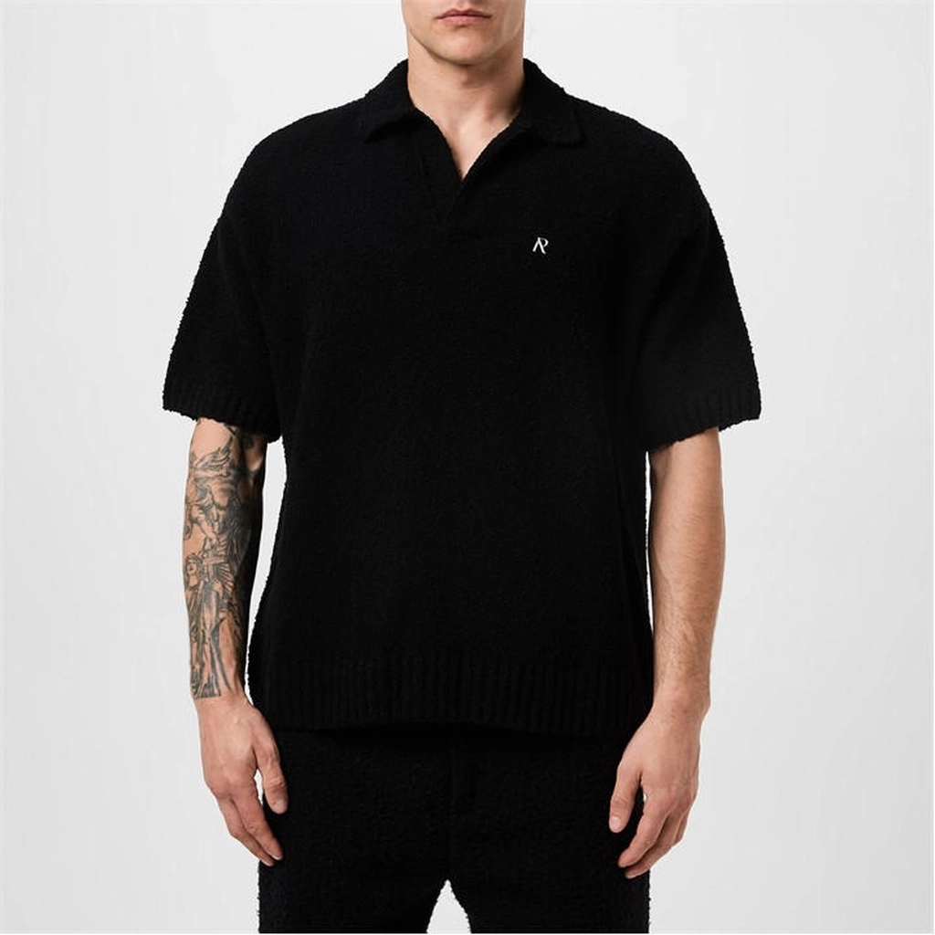 Represent Boucle Polo Top - White