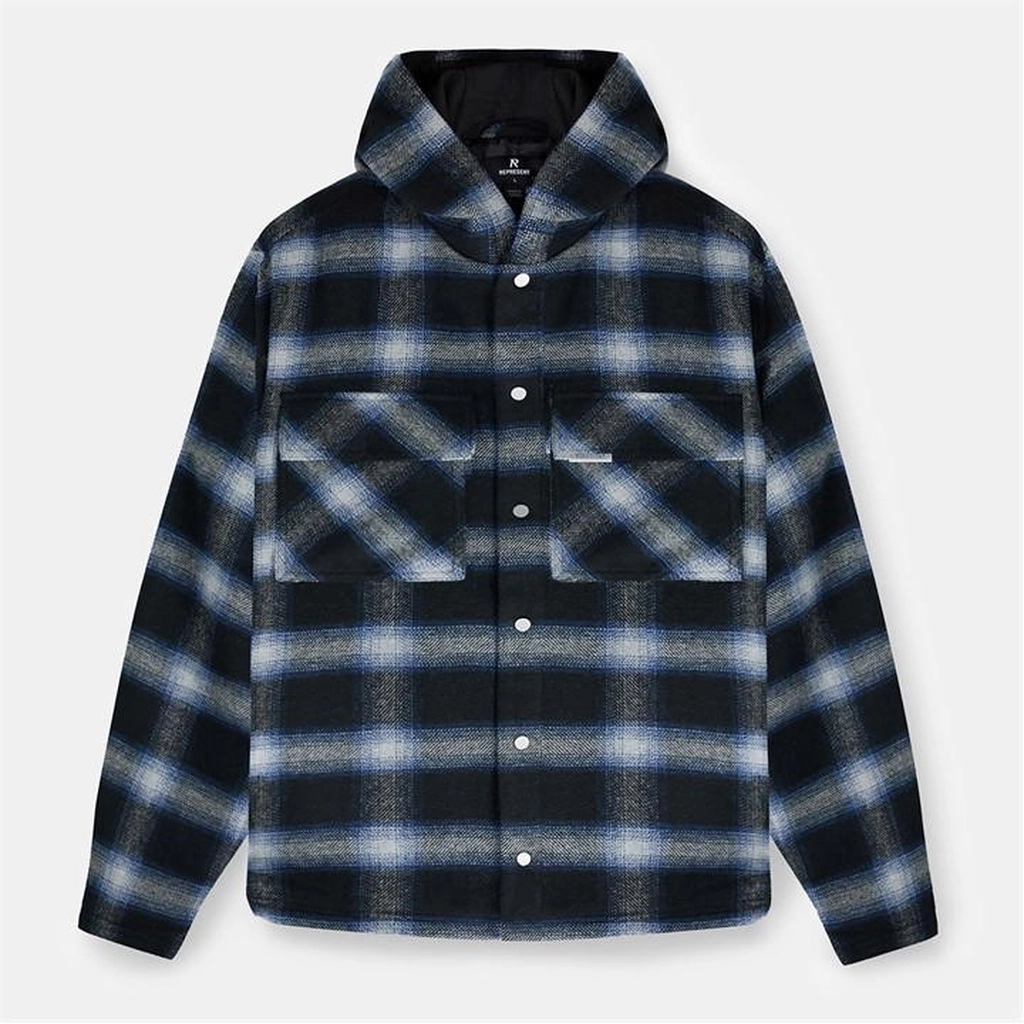 Represent Hooded Overshirt - Blue