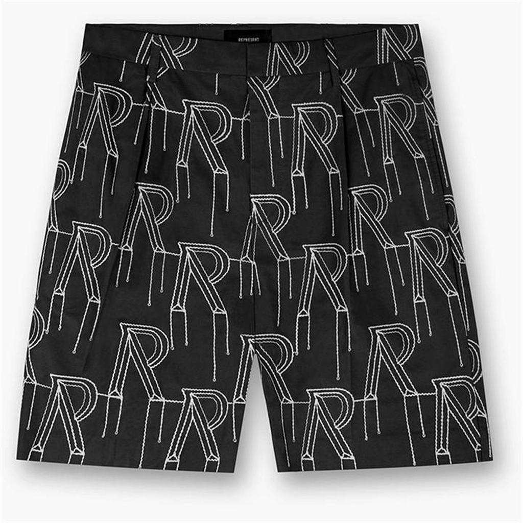 Represent Initial Tailored Shorts - Black