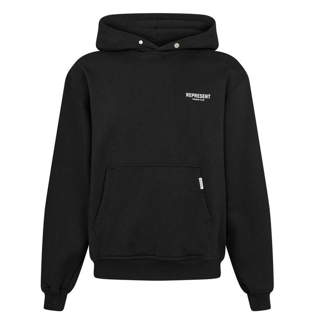 Represent Men's Logo Cotton Owners Club Hoodie - Black