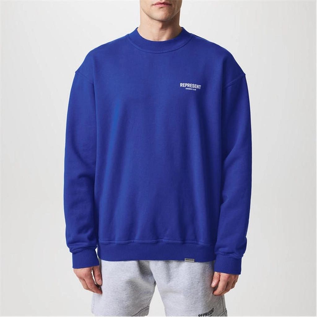 Represent Men's Logo Cotton Owners Club Sweatshirt - Blue