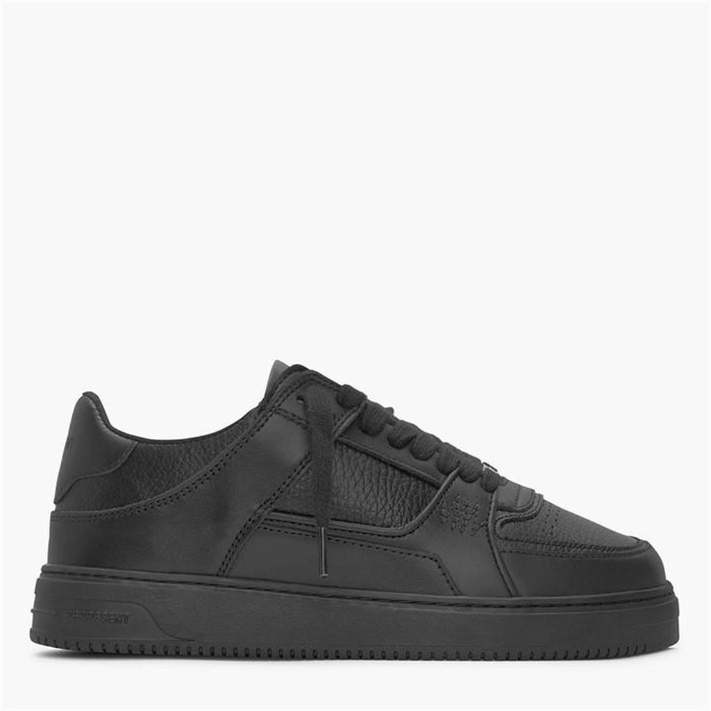 Represent Men's Two-Tone Panelled Leather Apex Low Trainers - Black