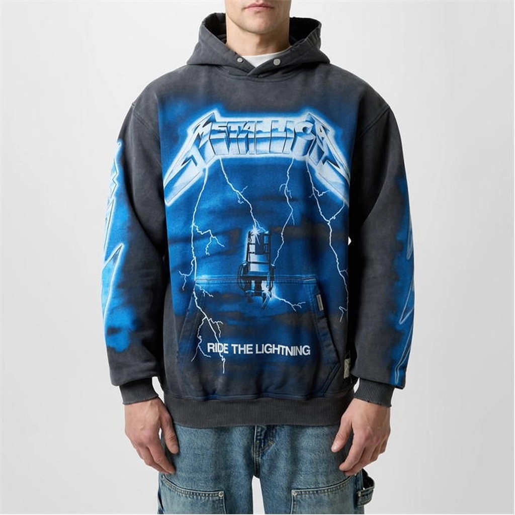 Represent Metallica Ride The Lightning Hoodie - Grey