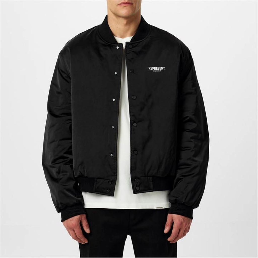 Represent Owners Club Varsity Jacket - Black