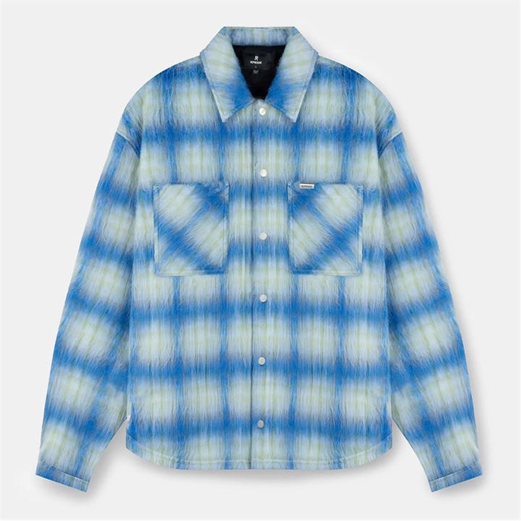 Represent Textured Overshirt - Blue