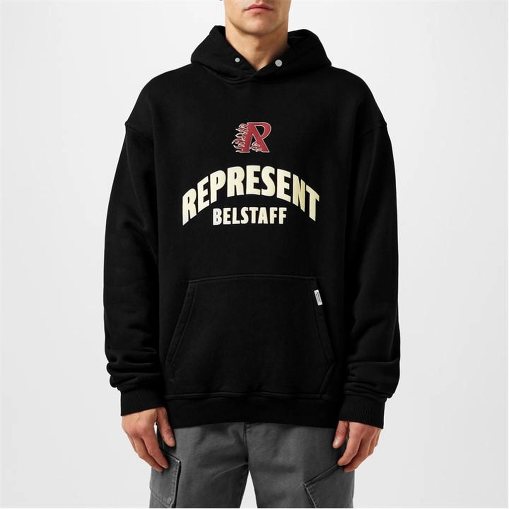 Represent X Belstaff Flame Phoenix Hoodie - Black