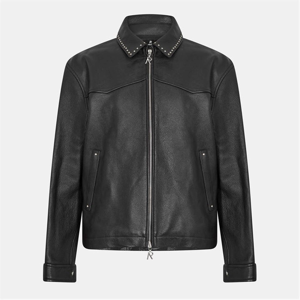 Represent x Iron Maiden Trooper Leather Jacket - Black