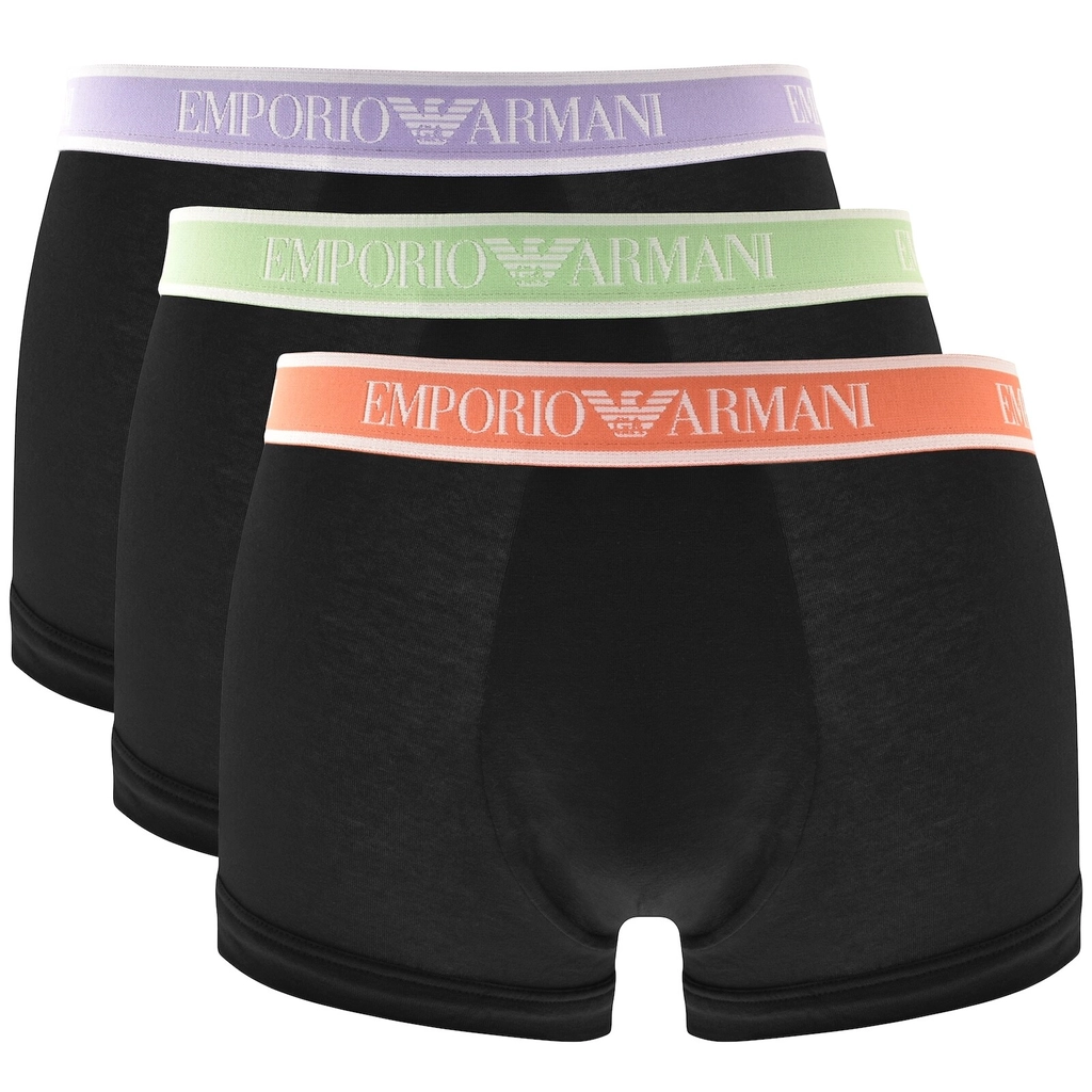 Armani Emporio  Underwear 3 Pack Boxer Trunks Black