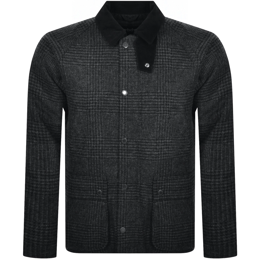 Barbour Bedale Check Wool Jacket Grey