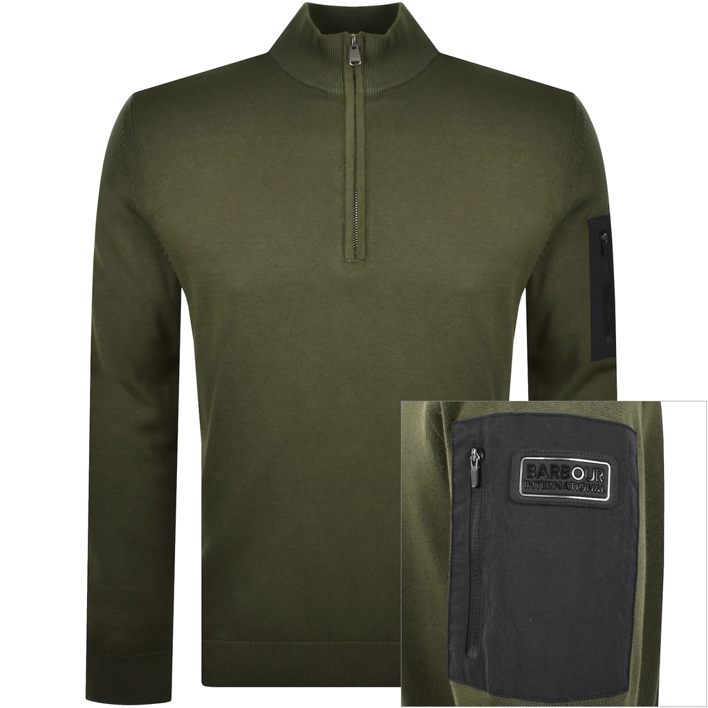 Barbour Blades Knit Jumper Green